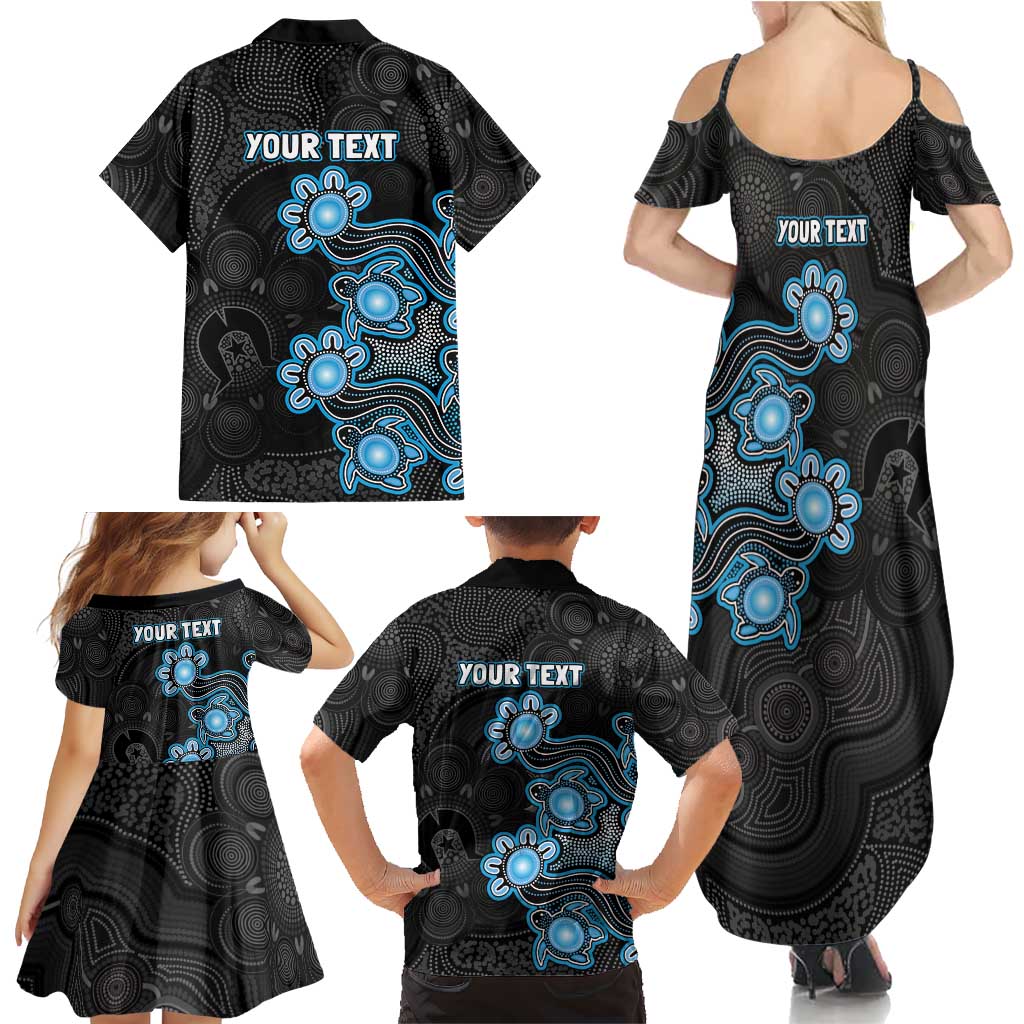 Personalised Adelaide Strikers NAIDOC Week 2026 Family Matching Summer Maxi Dress and Hawaiian Shirt Sea Turtles Aboriginal Art