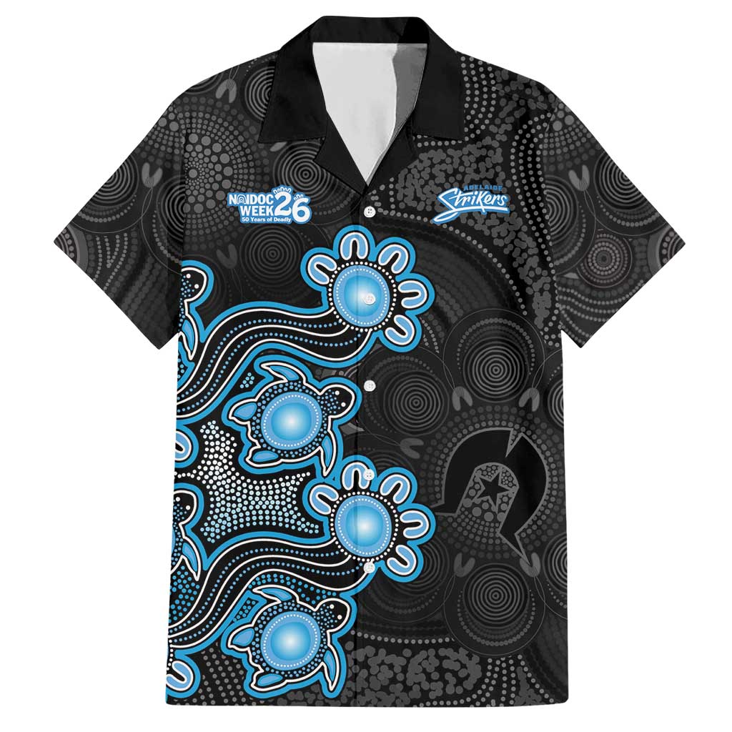 Personalised Adelaide Strikers NAIDOC Week 2026 Hawaiian Shirt Sea Turtles Aboriginal Art