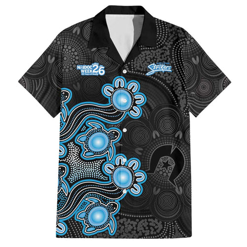 Personalised Adelaide Strikers NAIDOC Week 2026 Hawaiian Shirt Sea Turtles Aboriginal Art
