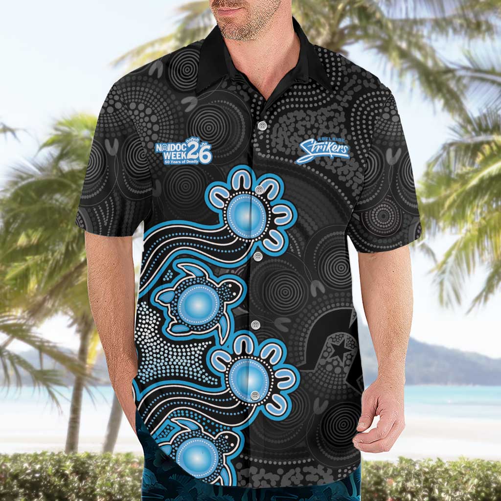 Personalised Adelaide Strikers NAIDOC Week 2026 Hawaiian Shirt Sea Turtles Aboriginal Art