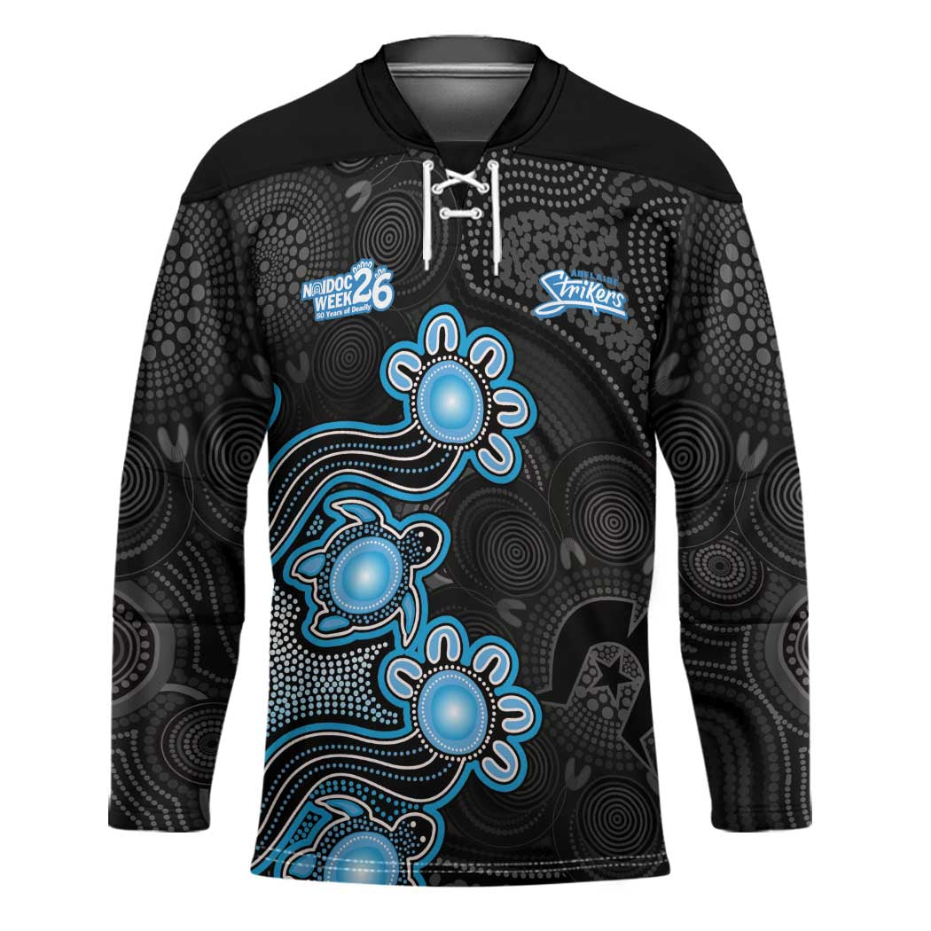 Personalised Adelaide Strikers NAIDOC Week 2026 Hockey Jersey Sea Turtles Aboriginal Art