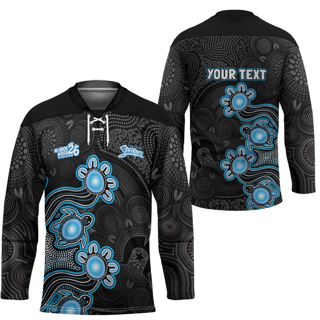 Personalised Adelaide Strikers NAIDOC Week 2026 Hockey Jersey Sea Turtles Aboriginal Art