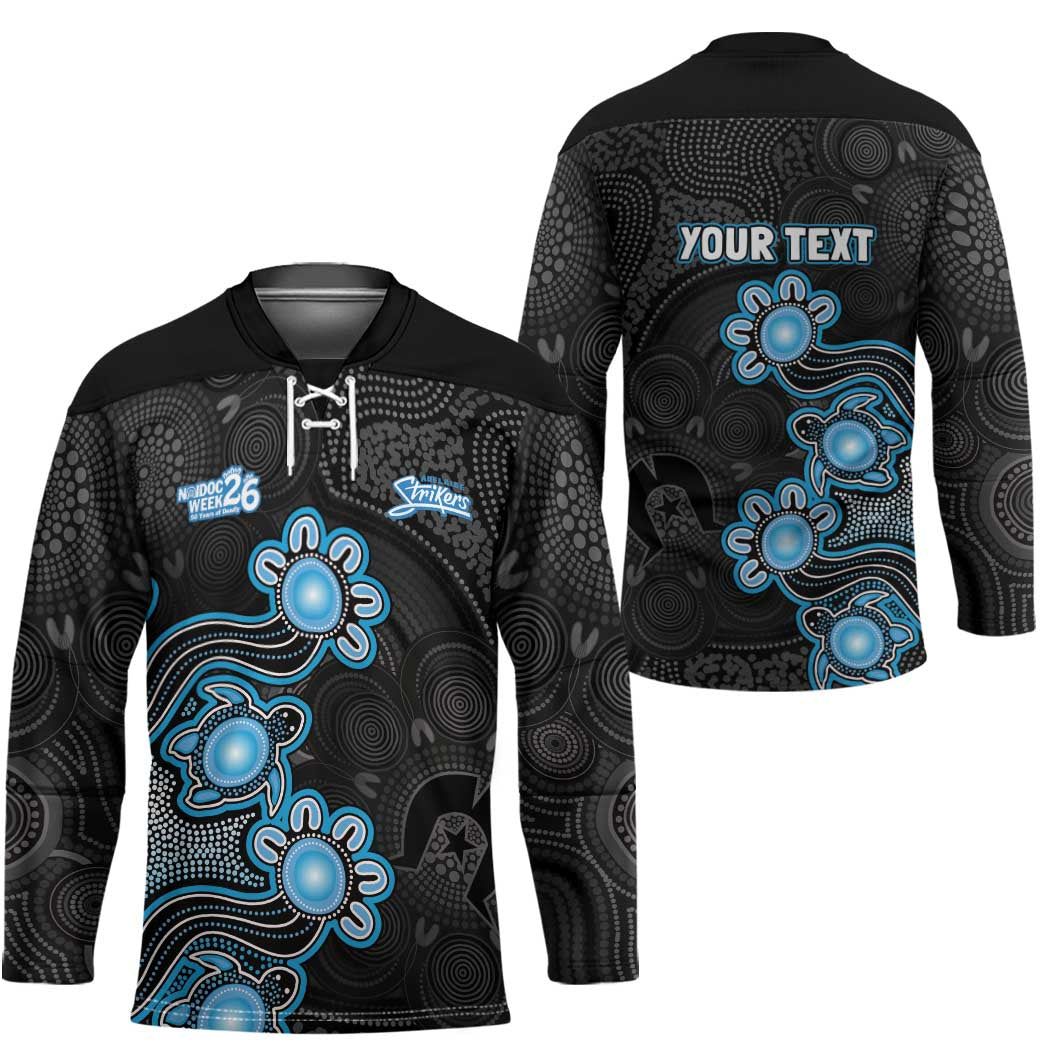 Personalised Adelaide Strikers NAIDOC Week 2026 Hockey Jersey Sea Turtles Aboriginal Art