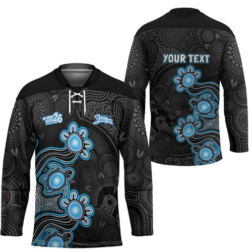 Personalised Adelaide Strikers NAIDOC Week 2026 Hockey Jersey Sea Turtles Aboriginal Art