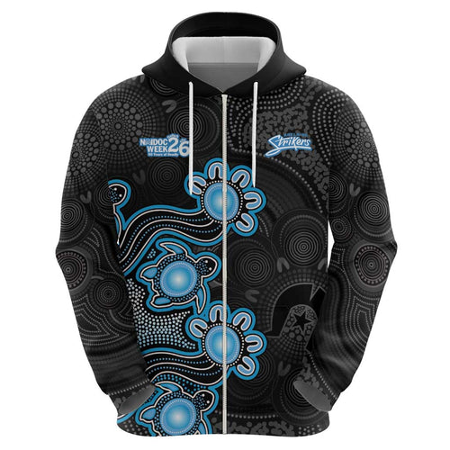 Personalised Adelaide Strikers NAIDOC Week 2026 Hoodie Sea Turtles Aboriginal Art