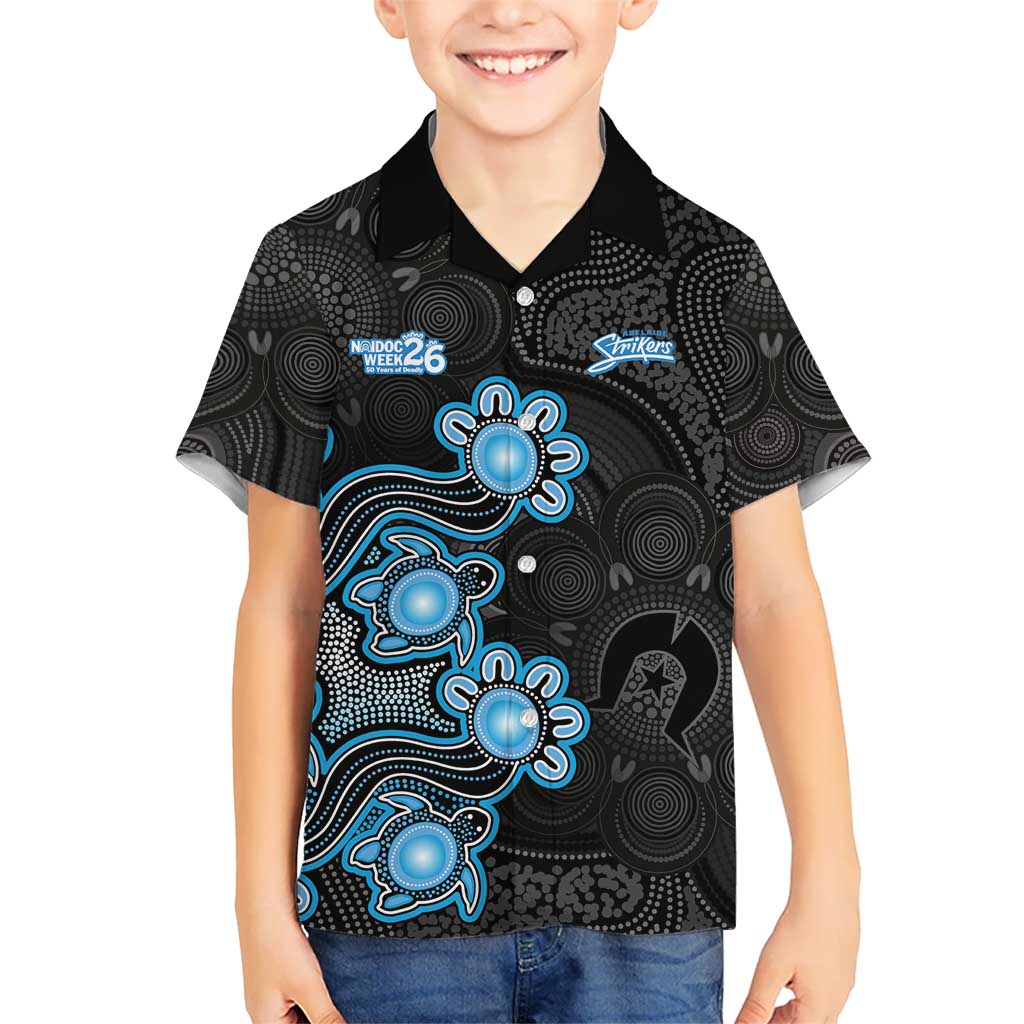 Personalised Adelaide Strikers NAIDOC Week 2026 Kid Hawaiian Shirt Sea Turtles Aboriginal Art