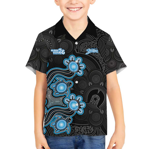 Personalised Adelaide Strikers NAIDOC Week 2026 Kid Hawaiian Shirt Sea Turtles Aboriginal Art