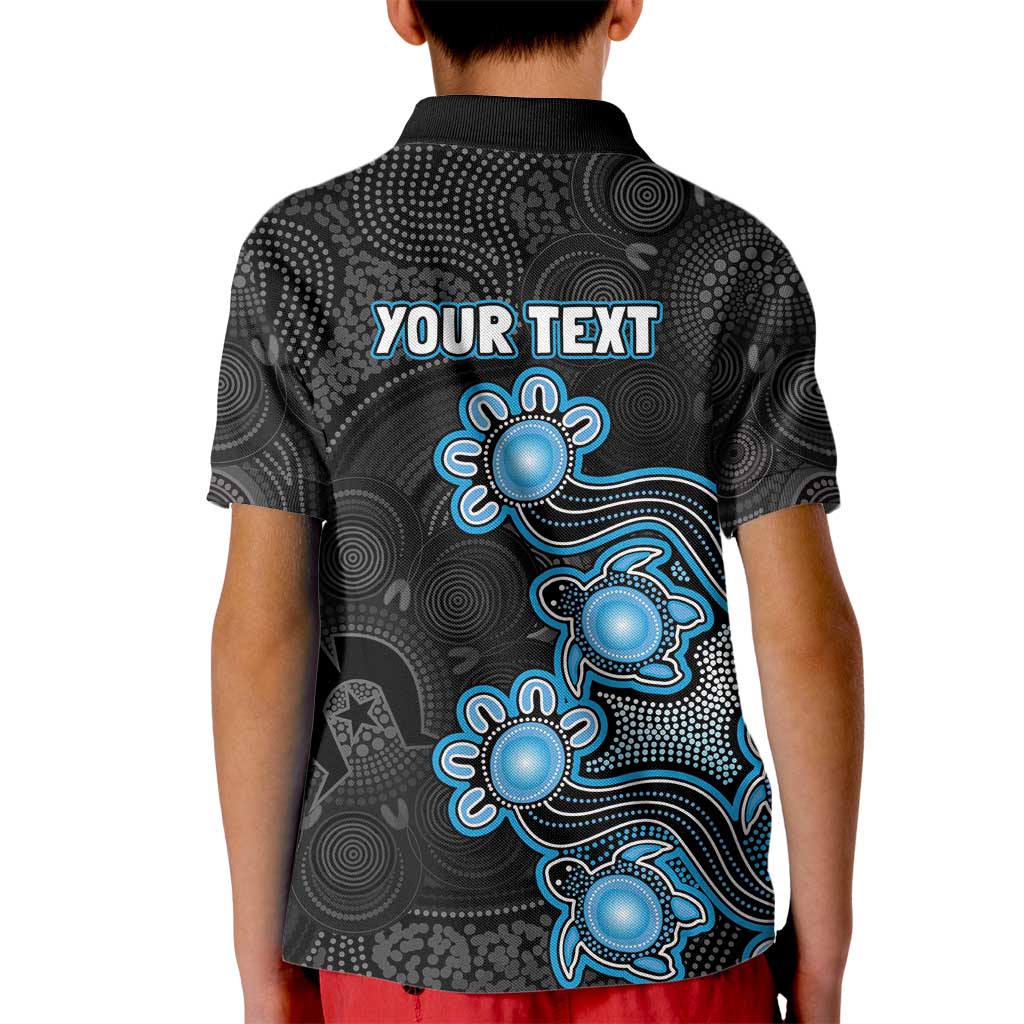 Personalised Adelaide Strikers NAIDOC Week 2026 Kid Polo Shirt Sea Turtles Aboriginal Art