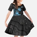 Personalised Adelaide Strikers NAIDOC Week 2026 Kid Short Sleeve Dress Sea Turtles Aboriginal Art