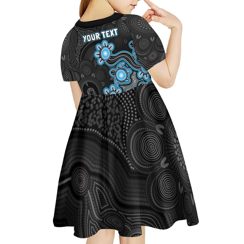Personalised Adelaide Strikers NAIDOC Week 2026 Kid Short Sleeve Dress Sea Turtles Aboriginal Art