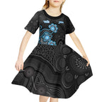 Personalised Adelaide Strikers NAIDOC Week 2026 Kid Short Sleeve Dress Sea Turtles Aboriginal Art
