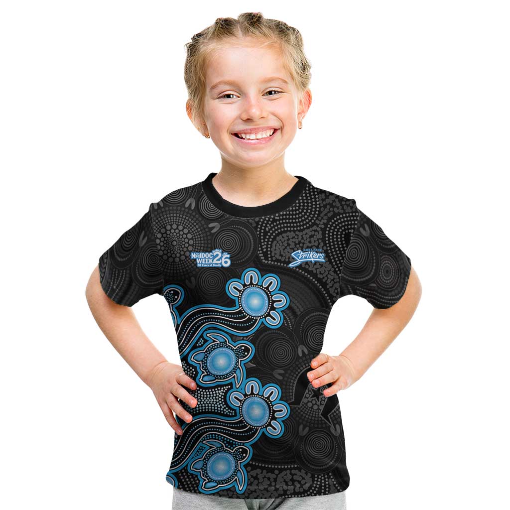 Personalised Adelaide Strikers NAIDOC Week 2026 Kid T Shirt Sea Turtles Aboriginal Art