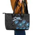 Adelaide Strikers NAIDOC Week 2026 Leather Tote Bag Sea Turtles Aboriginal Art