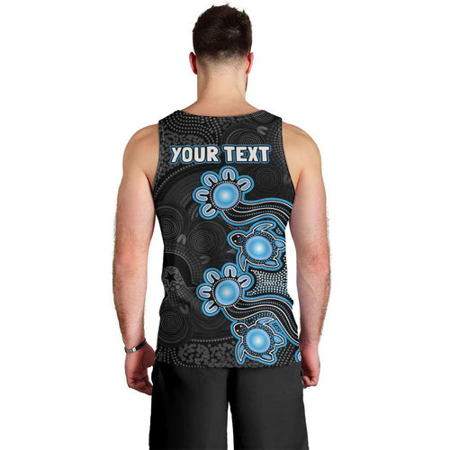 Personalised Adelaide Strikers NAIDOC Week 2026 Men Tank Top Sea Turtles Aboriginal Art