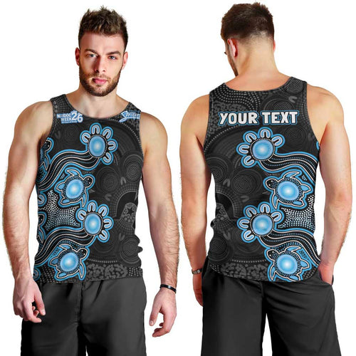 Personalised Adelaide Strikers NAIDOC Week 2026 Men Tank Top Sea Turtles Aboriginal Art