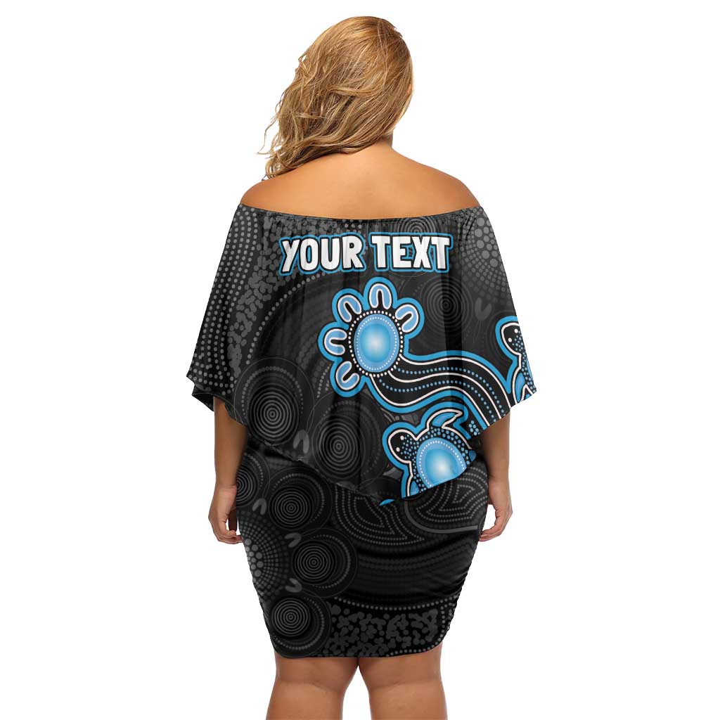 Personalised Adelaide Strikers NAIDOC Week 2026 Off Shoulder Short Dress Sea Turtles Aboriginal Art