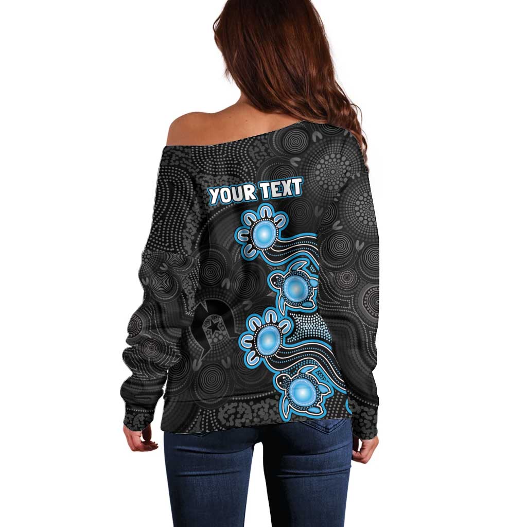 Personalised Adelaide Strikers NAIDOC Week 2026 Off Shoulder Sweater Sea Turtles Aboriginal Art