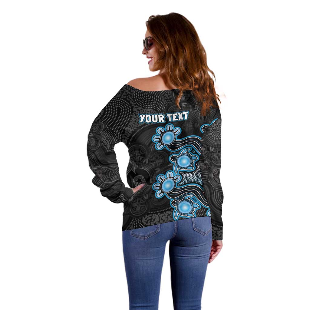Personalised Adelaide Strikers NAIDOC Week 2026 Off Shoulder Sweater Sea Turtles Aboriginal Art