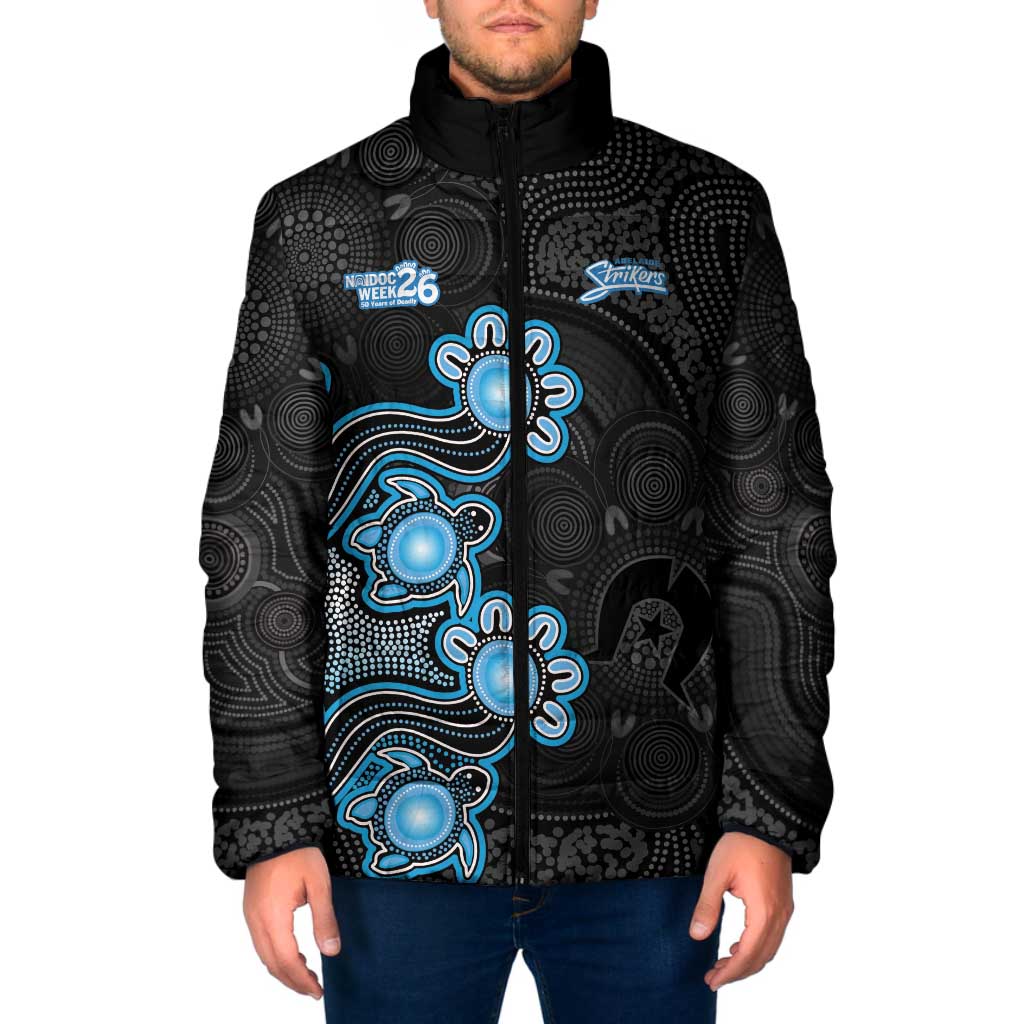 Personalised Adelaide Strikers NAIDOC Week 2026 Padded Jacket Sea Turtles Aboriginal Art
