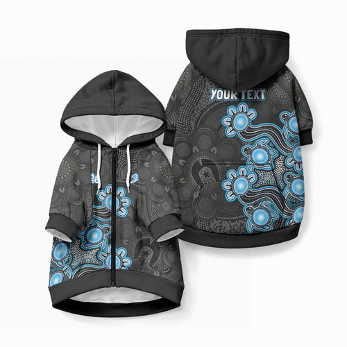 Personalised Adelaide Strikers NAIDOC Week 2026 Pet Hoodie Sea Turtles Aboriginal Art