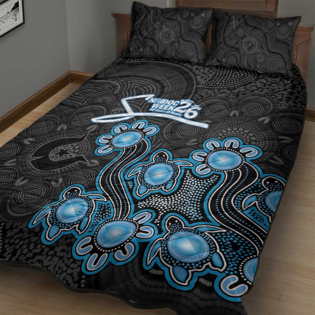 Adelaide Strikers NAIDOC Week 2026 Quilt Bed Set Sea Turtles Aboriginal Art