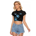 Personalised Adelaide Strikers NAIDOC Week 2026 Raglan Cropped T Shirt Sea Turtles Aboriginal Art