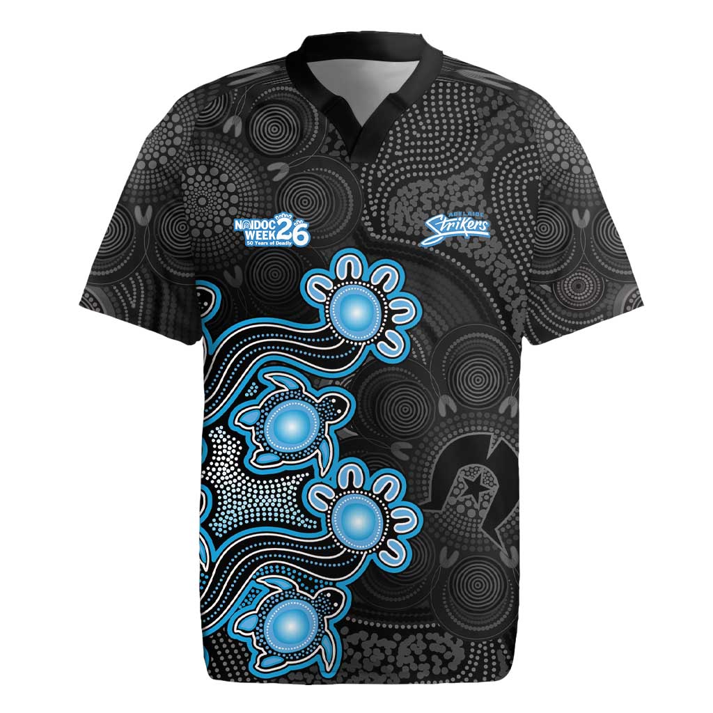 Personalised Adelaide Strikers NAIDOC Week 2026 Rugby Jersey Sea Turtles Aboriginal Art