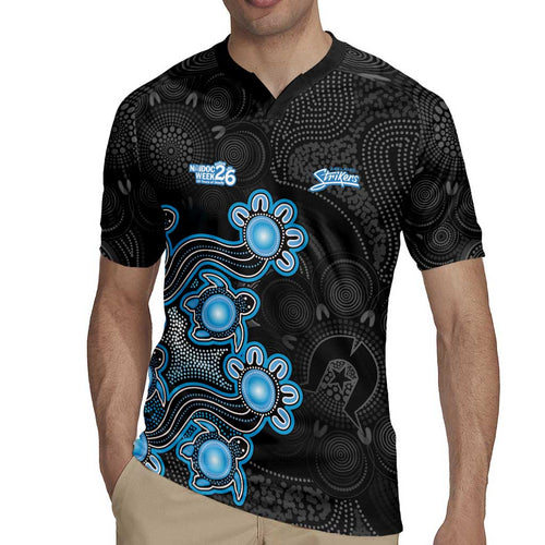 Personalised Adelaide Strikers NAIDOC Week 2026 Rugby Jersey Sea Turtles Aboriginal Art