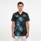 Personalised Adelaide Strikers NAIDOC Week 2026 Scrub Top Sea Turtles Aboriginal Art