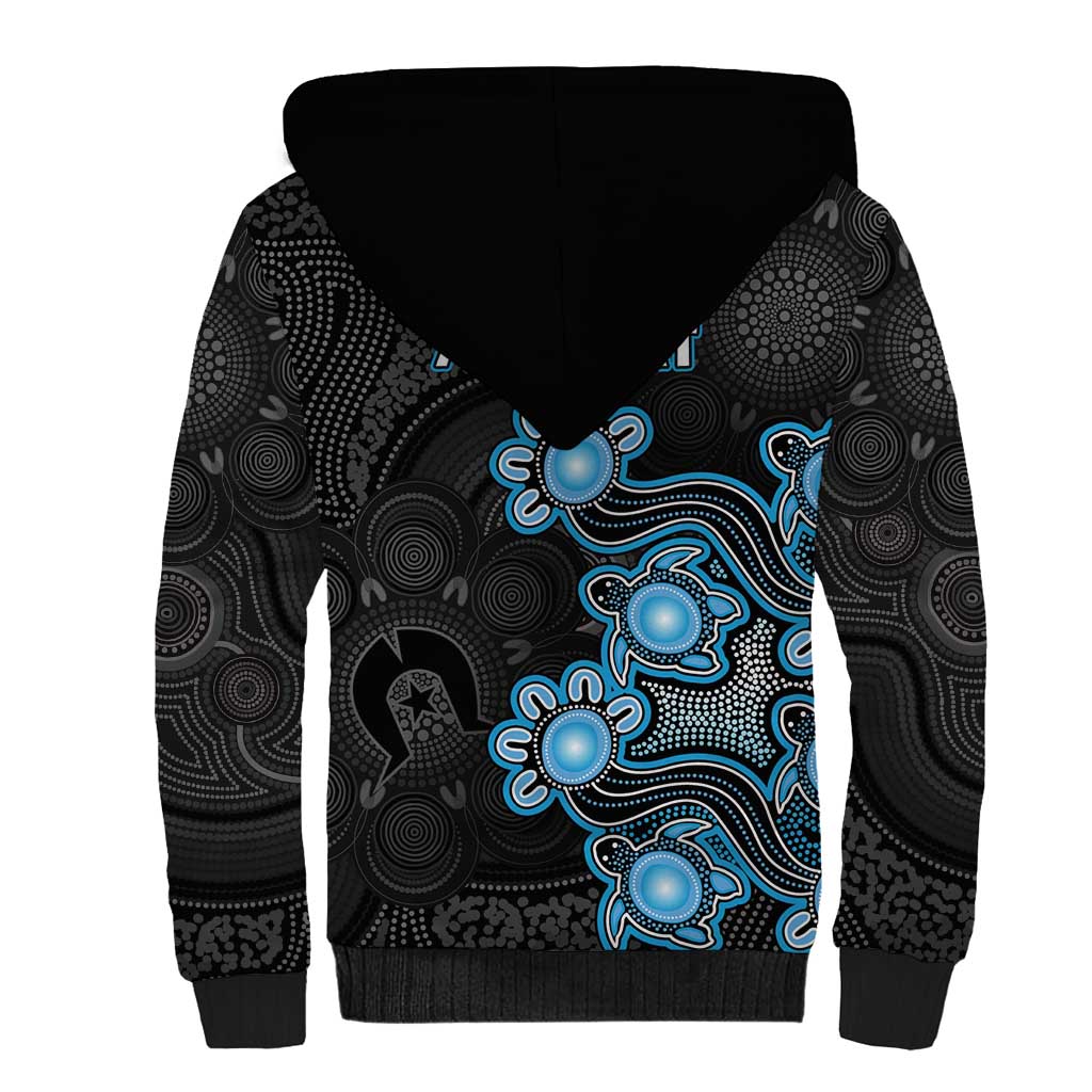 Personalised Adelaide Strikers NAIDOC Week 2026 Sherpa Hoodie Sea Turtles Aboriginal Art