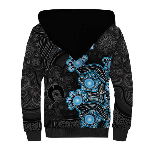 Personalised Adelaide Strikers NAIDOC Week 2026 Sherpa Hoodie Sea Turtles Aboriginal Art