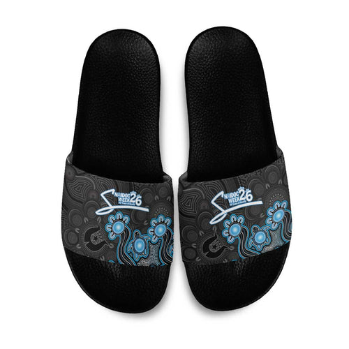 Adelaide Strikers NAIDOC Week 2026 Slide Sandals Sea Turtles Aboriginal Art