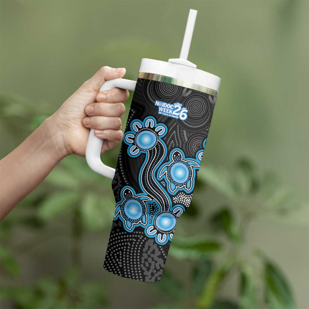 Personalised Adelaide Strikers NAIDOC Week 2026 Tumbler With Handle Sea Turtles Aboriginal Art