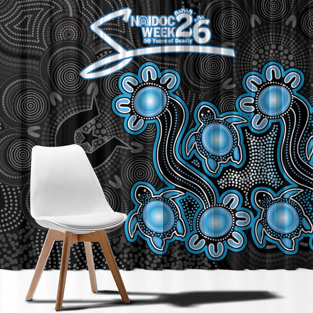 Adelaide Strikers NAIDOC Week 2026 Window Curtain Sea Turtles Aboriginal Art