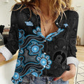 Personalised Adelaide Strikers NAIDOC Week 2026 Women Casual Shirt Sea Turtles Aboriginal Art