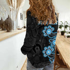 Personalised Adelaide Strikers NAIDOC Week 2026 Women Casual Shirt Sea Turtles Aboriginal Art