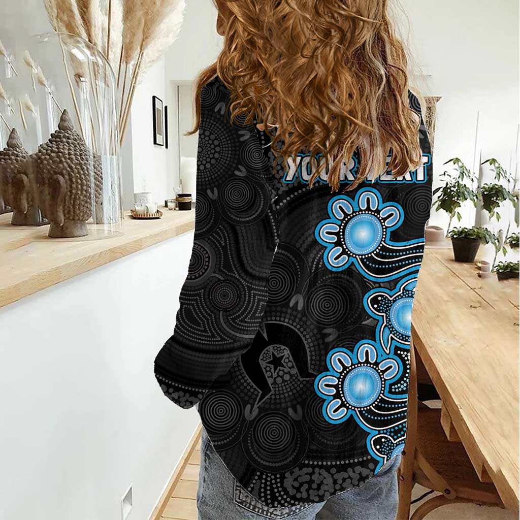 Personalised Adelaide Strikers NAIDOC Week 2026 Women Casual Shirt Sea Turtles Aboriginal Art