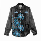 Personalised Adelaide Strikers NAIDOC Week 2026 Women Casual Shirt Sea Turtles Aboriginal Art