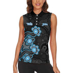 Personalised Adelaide Strikers NAIDOC Week 2026 Women Sleeveless Polo Shirt Sea Turtles Aboriginal Art