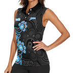 Personalised Adelaide Strikers NAIDOC Week 2026 Women Sleeveless Polo Shirt Sea Turtles Aboriginal Art