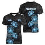 Personalised Adelaide Strikers NAIDOC Week 2026 Women V-Neck T-Shirt Sea Turtles Aboriginal Art