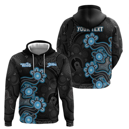 Personalised Adelaide Strikers NAIDOC Week 2026 Zip Hoodie Sea Turtles Aboriginal Art