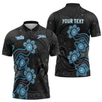 Personalised Adelaide Strikers NAIDOC Week 2026 Zipper Polo Shirt Sea Turtles Aboriginal Art
