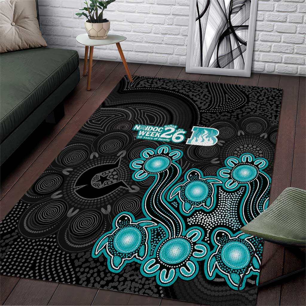 Brisbane Heat NAIDOC Week 2026 Area Rug Sea Turtles Aboriginal Art
