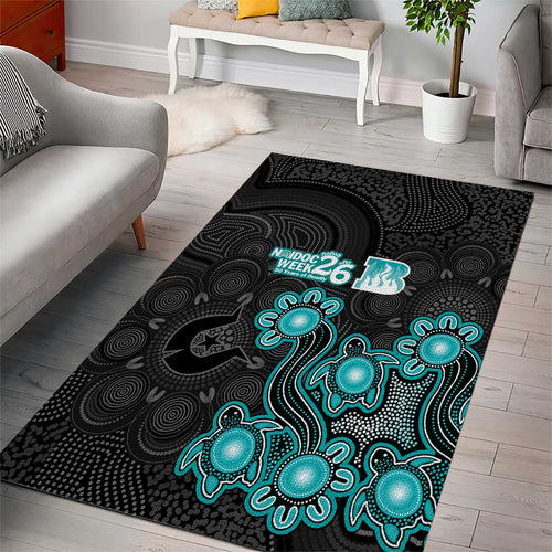 Brisbane Heat NAIDOC Week 2026 Area Rug Sea Turtles Aboriginal Art
