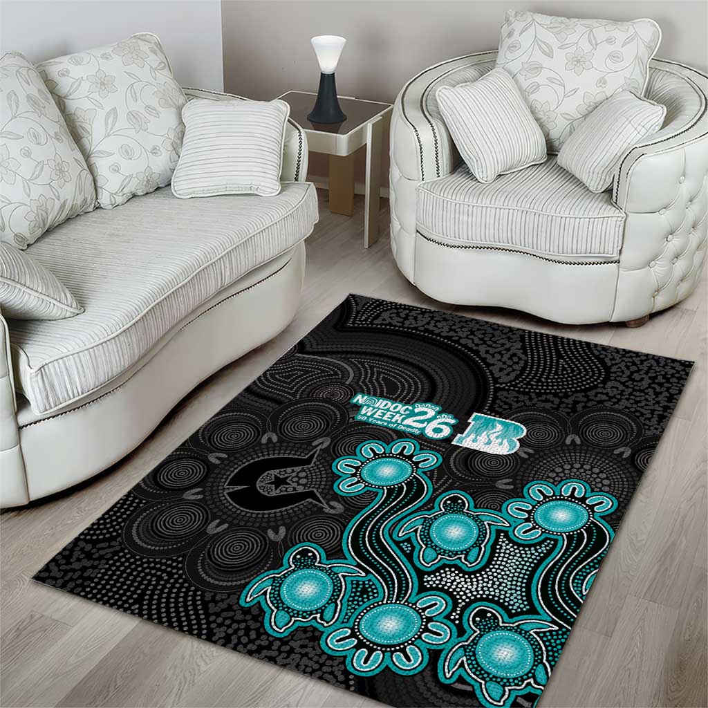 Brisbane Heat NAIDOC Week 2026 Area Rug Sea Turtles Aboriginal Art