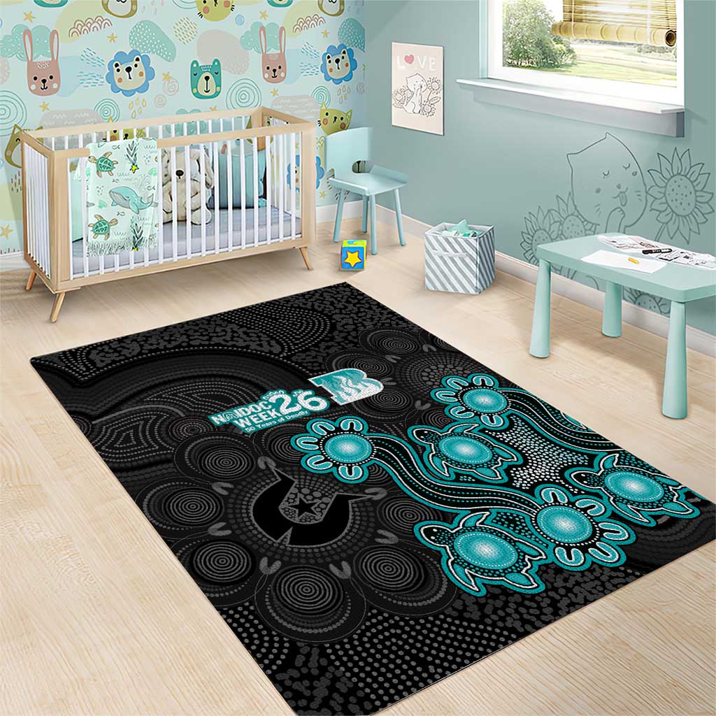 Brisbane Heat NAIDOC Week 2026 Area Rug Sea Turtles Aboriginal Art