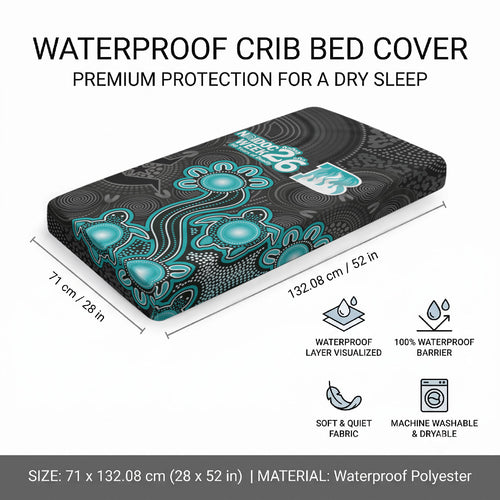 Brisbane Heat NAIDOC Week 2026 Baby Bed Cover Sea Turtles Aboriginal Art