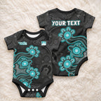 Personalised Brisbane Heat NAIDOC Week 2026 Baby Onesie Sea Turtles Aboriginal Art