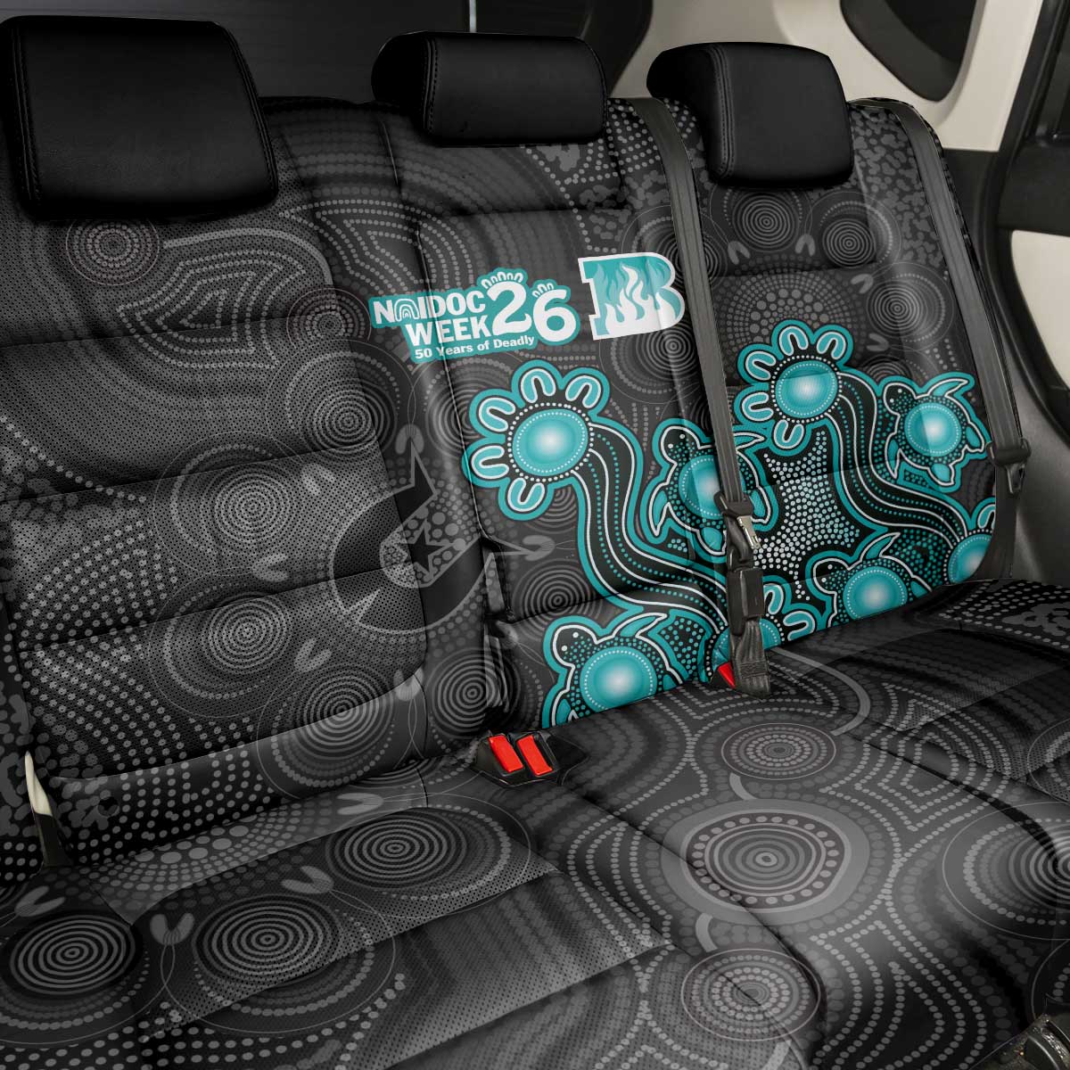 Brisbane Heat NAIDOC Week 2026 Back Car Seat Cover Sea Turtles Aboriginal Art